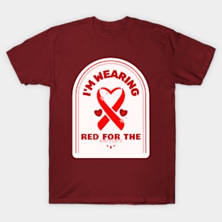 I'm Wearing Red For The Warrior's Design T-Shirt